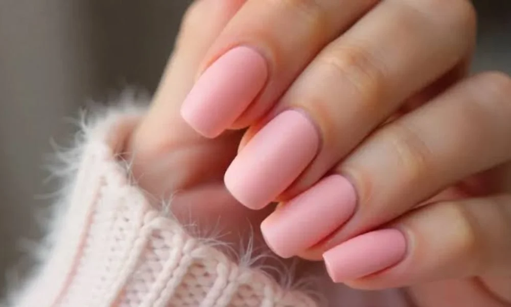Matte Pink Nails