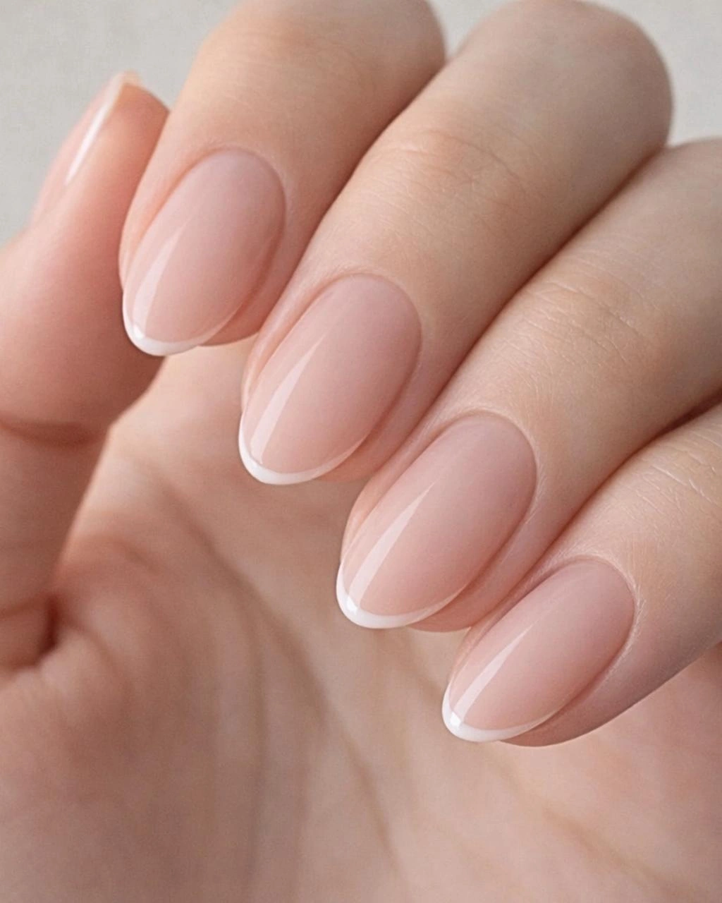 Micro French Almond Nails