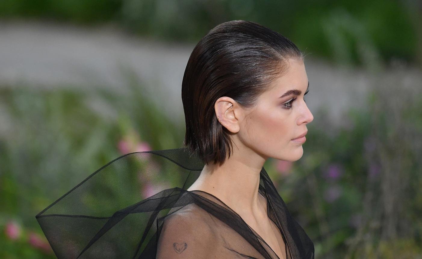 Slicked-Back Short Hair