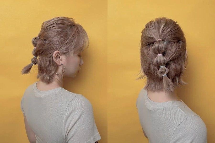 Bubble Ponytail for Short Hair