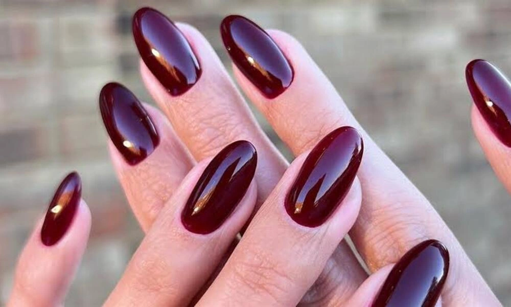 Moody Cherry Cola nails