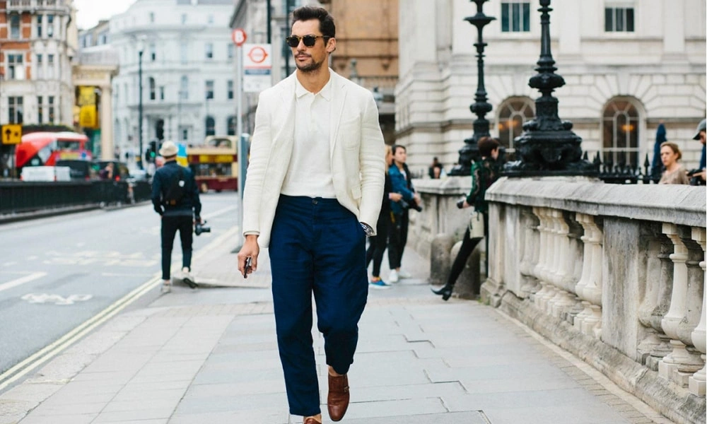 man in white coat