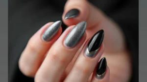 Dark Chrome Nail Ideas